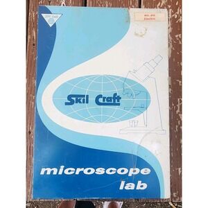 Vintage Skilcraft Microscope Lab #416 Senior Set Tin Litho Case‎ 1960's